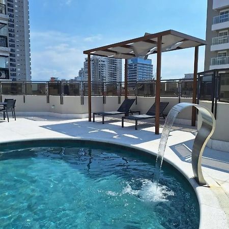 Lindo Flat No Edificio Cosmopolitan, Com Garagem E Piscina Lägenhet Santos  Exteriör bild